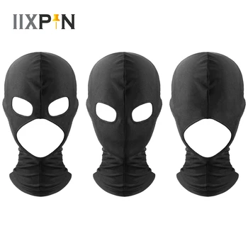 1/2/3 Hole Balaclava Cap Head Hood Unisex Full Face Mask Halloween Cosplay Party Hat Men Role Play veido kaukių žaidimas