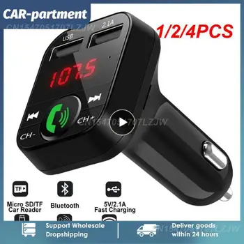 1/2/4PCS Automobilinis rinkinys Laisvų rankų įranga Belaidis Bluetooth 5.0 FM siųstuvas LCD MP3 grotuvas Automobilių priedai Dvigubas USB įkroviklis FM moduliatorius
