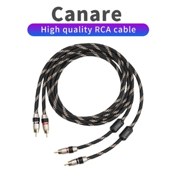 1 pora Canare RCA garso kabelis 2 RCA į 2 RCA sujungimo kabelis HIFI stereo male to male stiprintuvui