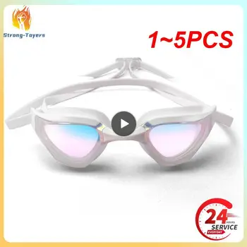 1 ~ 5PCS Didelio elastingumo plaukimo akiniai Baseino akiniai Profesionalūs neperšlampami plaukimo akiniai nuo rūko Vyrai Moterys Suaugusiųjų plaukimas