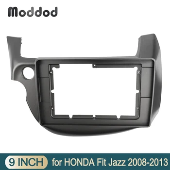 10.1 COLIŲ dvivietis 2 Din Fascia, skirtas Honda Jazz 2008-2013 Kairiojo rato prietaisų skydelio rinkinys Prietaisų skydelis Ekrano intencija Rėmo rėmelio permontavimas