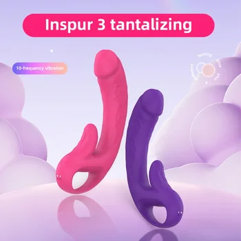10-dažnio dvigubo variklio vibracija vieno paspaudimo šildymas ir įkrovimas silikoninis suaugusiųjų klitorio spenelis sekso žaislas moteriškas G taško vibratorius