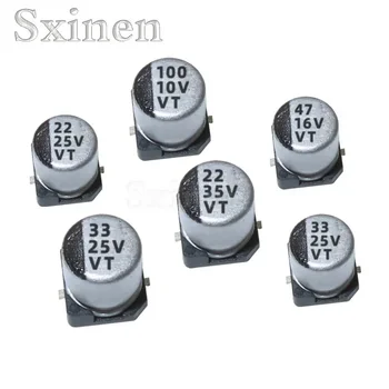 10 PCS/Pack Sxinen 5 * 5.4 Chip aliuminio elektrolitiniai kondensatoriai 4.7UF 10UF 22UF 33UF 47UF 100UF 10V 16V 25V 50V 100V