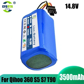 100%.for Qihoo 360 S5 S7 T90 14.8v 3500mah Robotas dulkių siurblys Battery Pack robotas dulkių siurblys pakaitinės baterijos.