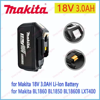 100%Makita Original 18V 3.0AH 5.0AH 6.0AH įkraunama elektrinių įrankių baterija su LED ličio jonų keitimu LXT BL1860B BL1860 BL1850