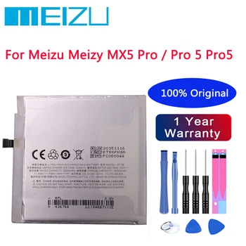 100% originali aukštos kokybės BT56 3050mAh baterija, skirta Meizu Meizy MX5 Pro / Pro 5 Pro5 m5776 išmaniojo telefono pakaitinei baterijai