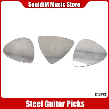 10vnt Metal Bass Electric Guitar Picks Plectrums 0.3mm Triangle Heart Shape Acoustic Guitar Picks Mediator Pick for Guitar