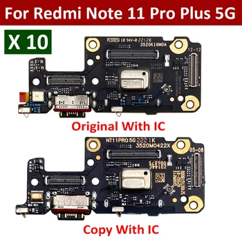 10vnt Originalas skirtas Xiaomi Redmi Note 11 Pro Plus 5G USB mikro įkroviklio įkrovimo prievado jungties mikrofono plokštės lankstus kabelis