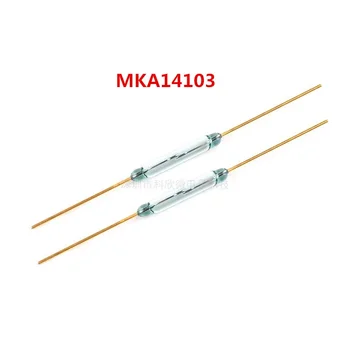 10vnt Sausa nendrė MKA14103 2X14MM paauksuota Paprastai atidarytas magnetinis jungiklis Universalus magnetinis nendrė