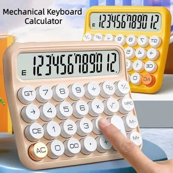 12 skaitmenų mechaninė klaviatūra Skaičiuoklė namų biuro mokyklai Finansinė apskaita Matematikos mokymo mokymosi įrankis