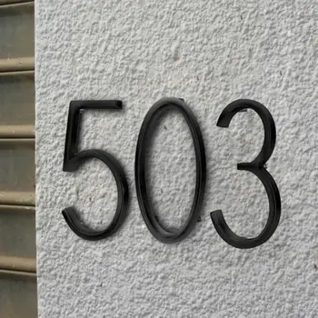 125mm plūduriuojančio namo numeriai 5 colių kūrybinis modernus cinko skaičius lipnus durų ženklas lauko pašto dėžutė buto namų dekoras