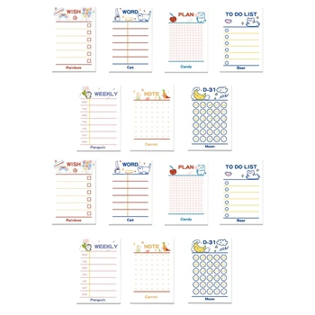 14Pack To Do List Notepad Cute 9X6 To Do List Planner Sticky Notesy Daily Lined Sticky Sheets For Work Planner, 600 Sheets Patvarus