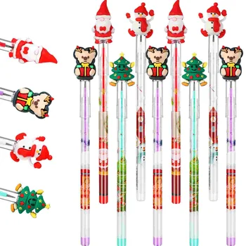 16vnt Kalėdiniai pieštukai Daugiataškiai sudedami stumiami pieštukai Birūs su Kalėdų Seneliu, Sniego seniu, Kalėdų eglute, Briedžiu vaikams