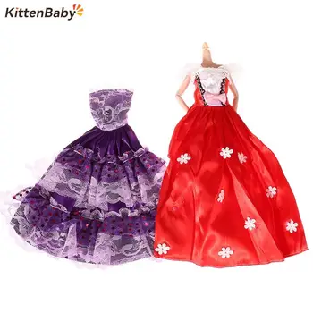 1Vnt Lėlių drabužiai 30CM lėlių drabužiai Prikabinamas sijonas Princesės suknelė Vakarinė suknelė Vestuvinė suknelė Lėlių dekoro aksesuarai