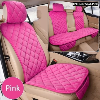 1vnt Universalus pliušinis automobilinės kėdutės užvalkalas Automobilio sėdynės apsaugos pagalvėlė Automobilio salono aksesuarai (juoda/chaki/rožinė/pilka)