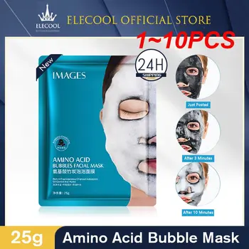 1~10PCS aminorūgščių burbulinė kaukė giliųjų porų švarus bambuko anglis juoda veido kaukė balinanti veido odos priežiūros kaukė