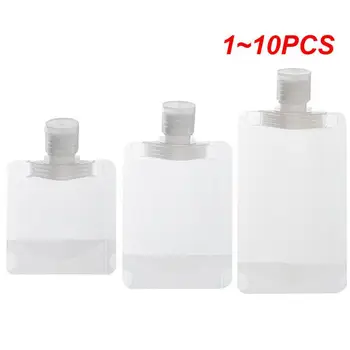 1~10PCS Travel Clamshell Lotion Shampoo Packaging Bag Sub Bags Travel Refillable, Empty Plastic Cosmetic Container 30ml 50ml