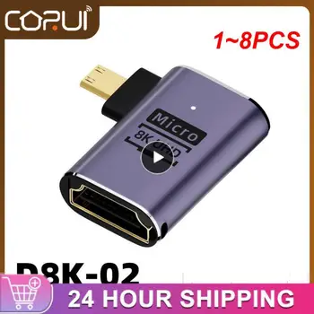1~8PCS laipsnio U formos Mini lyties adapteris USB3.2 C tipo adapteris USB vyriškas į moteriškas prailginimas USB C keitiklis 2.1V 8K