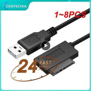 1~8PCS Notebook USB 2.0 naar Mini Sata II 7 + 6 13Pin Adapter Converter Kabel voor Laptop/DVD ROM Slimline drive Duomenų laidas
