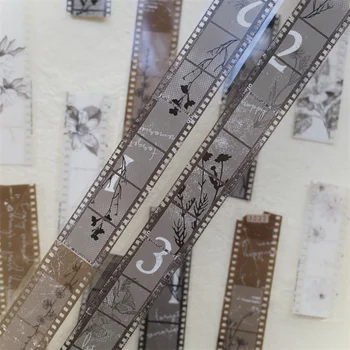 2.5cmx5meter Roll Bullet Journaling Decoration Transparent PET Tape Retro Film Scrapbooking Fono klijų lipdukas