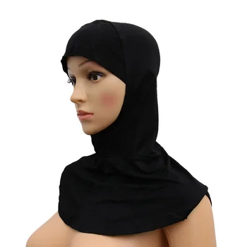 2 vnt Muslim Ladies Hat Womens Scars Full Neck Turban Undercap for Lady Stretchy Hijab Coverage Elastic Milk Silk Miss