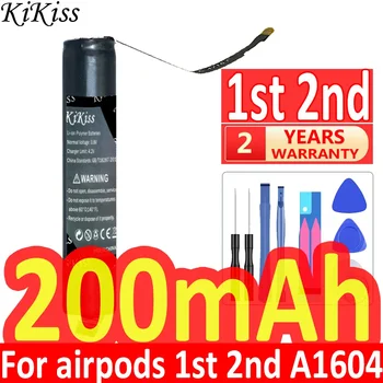 200mAh KiKiss galinga baterija Airpods 1st 2nd A1604 A1523 A1722 A2032 A2031 Air Pods 1 Air Pods 2 GOKY93mWhA1604