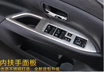 2016 Mitsubishi Outlander ABS Chromium arba dažymo durų langų pakėlimo jungiklio rankenėlės plokštės apdaila 4vnt/komplektas