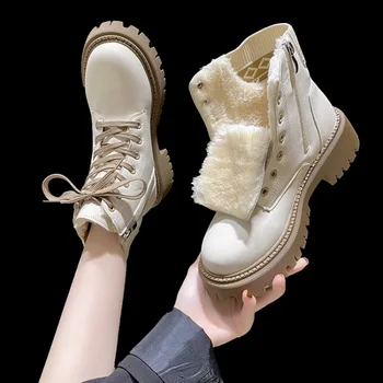2023 Madingi sportiniai karštai parduodami moteriški odiniai batai Moteriški vienspalviai batai Storas padas Guminiai moteriški aulinukai