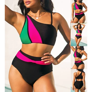 2023 Nauja vasaros moterų mados paplūdimio maudymosi kostiumėliai Moteriški dviejų dalių maudymosi kostiumėliai Moteriški spausdinti bikinio maudymosi kostiumėliai
