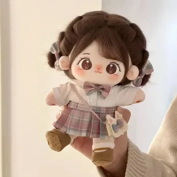 20cm Kawaii Anime Pliušinė lėlė Įdaryta pritaikymo figūrėlė Miaomiao medvilninė lėlė Keičiamų drabužių kolekcija Gimtadienio dovanos