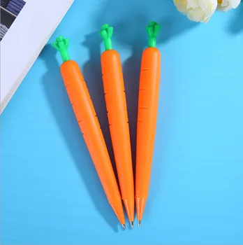 24 vnt Didmeninė prekyba Nauja kūrybinė simuliacija Daržovių forma Morkų mechaninis pieštukas Minkšta guma Mielas Studentų veiklos pieštukas