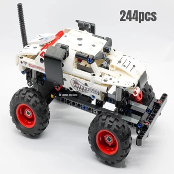 244vnt Monster Truck Mutt Dalmatijos statybinių blokų modelis Fit 42150 kaladėlių žaislai vaikams