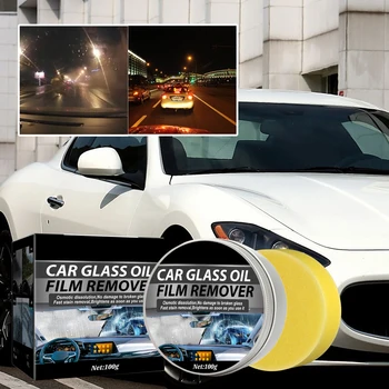 2vnt Automobilių stiklo alyvos plėvelė, pašalinanti pastą Automatinis stiklo valiklis Dangos agentas Vandeniui atsparus lietaus atsparus anti-rūko kremas automatiniam priekiniam stiklui
