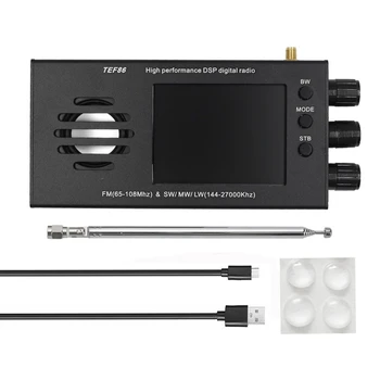 3.2 colių LCD ekranas TEF6686 DSP skaitmeninis radijo imtuvas FM (65-108Mhz)&SW/MW/LW(144-27000Khz) su baterija