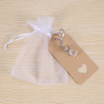 30 vnt Angelo raktų pakabukas Suvenyrinės vestuvinės dovanos Kūdikių dušas Palankus dovanų rinkinys su žyma Sutraukiamas saldainių krepšys
