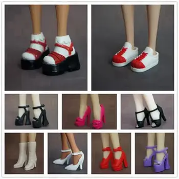 30cm 1/6 lėlių batai Nauji originalios kokybės aukštakulniai batai 10 stilių moteriški lėlių batai Lėlių aksesuarai