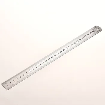 30cm Nerūdijančio plieno liniuotė praktiškas metrinės taisyklės tikslumas dvipusis matavimo įrankis