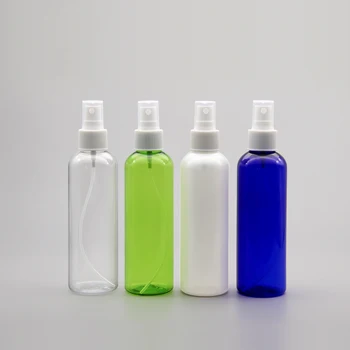 30vnt 200ml aukštos kokybės mėlynas skaidrus žalias tuščias plastikinis purškiamas buteliukas Pakartotinai užpildomi kvepalų PET buteliukai su purškimo siurblio konteineriu