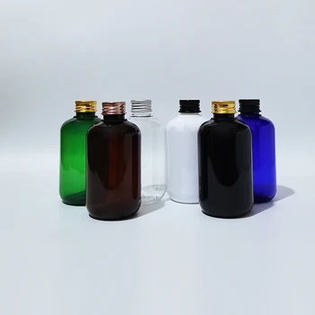 30vnt 200ml tuščias PET plastikinis butelis su auksiniu aliuminio užsukamu dangteliu Kosmetinis skystas muilo indas Šampūno buteliukas Eterinis aliejus