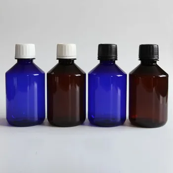 30vnt 250ml rudas mėlynas vagystei atsparus dangtelis PET butelių konteineris 8.5oz rožių vandens butelis odos priežiūrai plastikinis indas