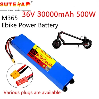 36V Baterija 30Ah 18650 ličio baterija 10S3P 20000mah 500W Tas pats prievadas 42V elektrinis paspirtukas M365 ebike Maitinimo baterija su BMS