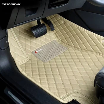 3D individualūs vandeniui atsparūs odiniai neslystantys automobilių grindų kilimėliai 100% skirti 