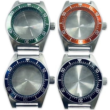 40mm sidabrinis nerūdijančio plieno laikrodžio dėklas Juoda Mėlyna Žalia Oranžinis Žiedas tinka NH34 NH35 NH36 NH38 NH70 NH72 Judėjimas