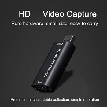4K vaizdo įrašymo kortelė USB 2.0 su HDMI suderinamas griebtuvas žaidimų vaizdo įrašymo kamerai Tiesioginio srauto įrašymas