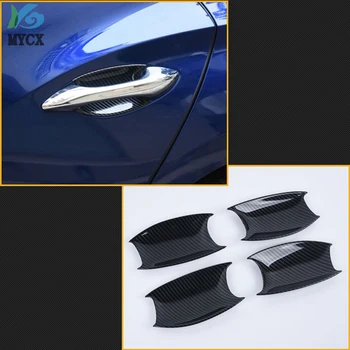 4Vnt Anglies pluošto stiliaus automobilio lauko durų dubens apdailos dangtelio lipdukas Hyundai Lafesta 2018-2019 automobilio lipdukas
