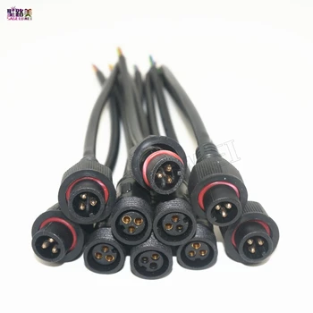 5/10/20Pairs 3pin Big Male Female Cable LED jungties laidas 3Pin jungtis Neperšlampamas IP68 led moduliui ws2811 / 2812b LED juosta