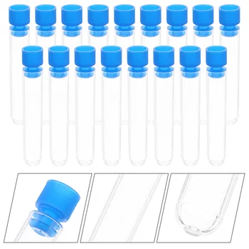50 vnt Plastikiniai vamzdžiai tiekia konteinerius Moksliniai eksperimentai Testas Aiškus kadras