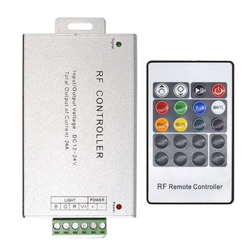 5X LED valdiklis 12-24V žemo slėgio RF spalvingas 20 klavišų nuotolinio valdymo pultas RGB šviesos juostos pritemdymo valdiklis