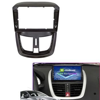 9 colių automobilio fascijos garso montavimo adapterio navigacijos skydelio rinkiniai Automobilio DVD rėmelio prietaisų skydelis PEUGEOT 207 2002-2010