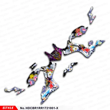 Aftermarket Racing Bike Graphics Design Custom Stickers Deco Kit for CBR1000RR 2017 2018 2019 2021, Style No. HDCBR1RR1721001-X